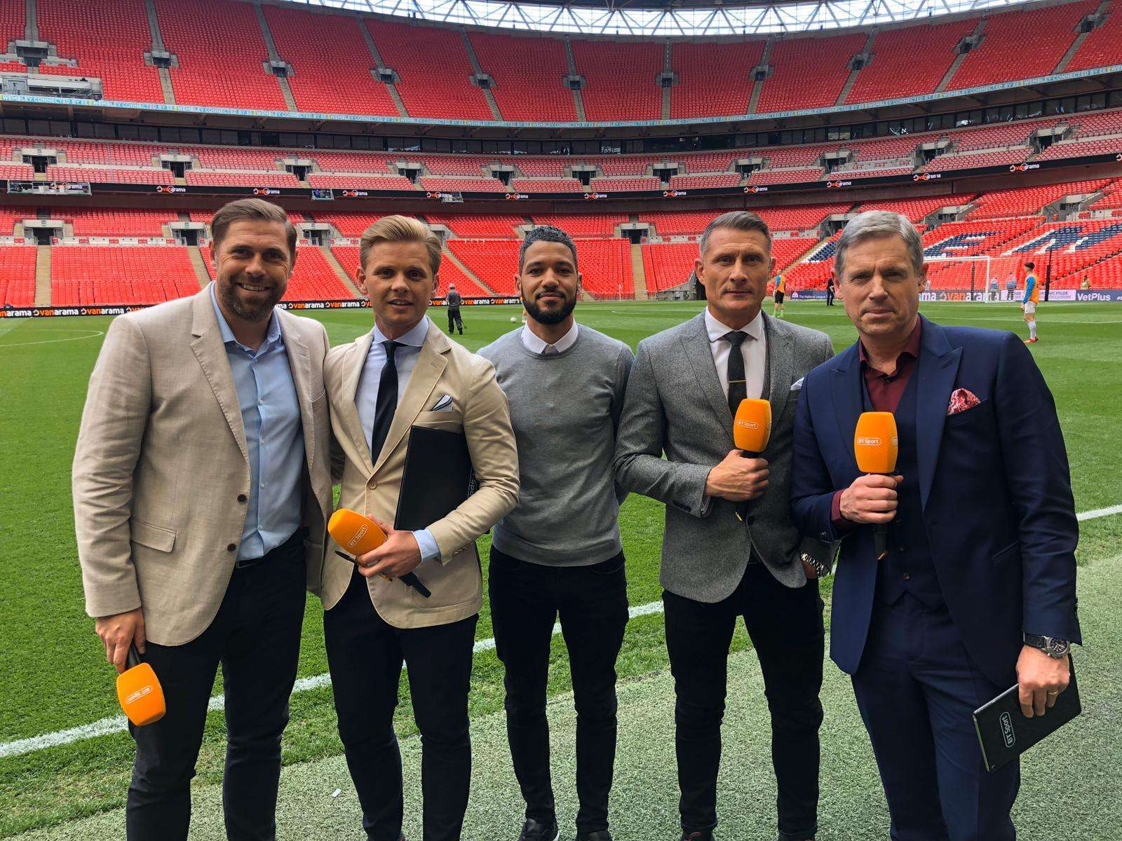 Jeff Brazier at Wembley Stadium for BT Sport